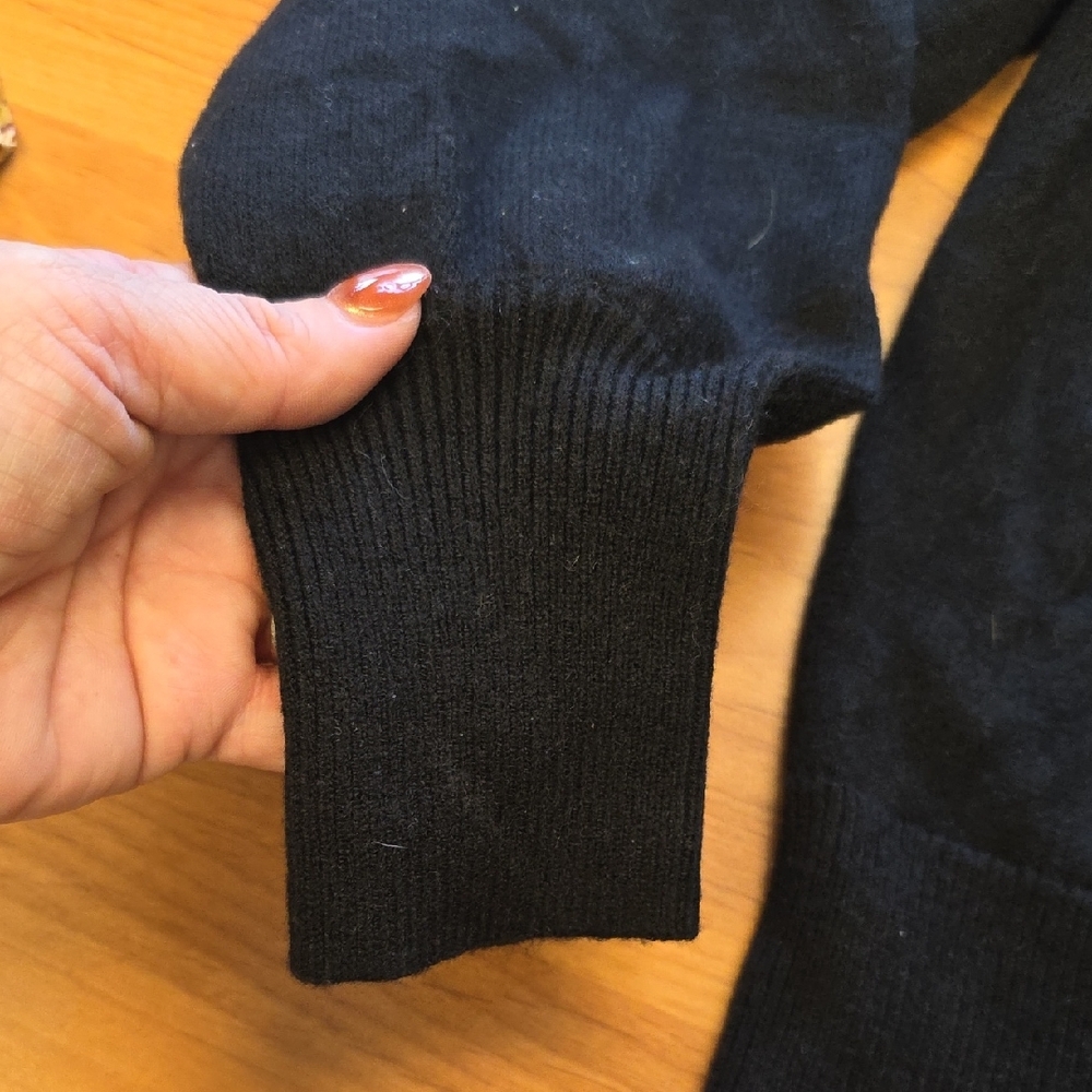 Express Black Cardigan with Puff Sleeves - Picture 5 of 8